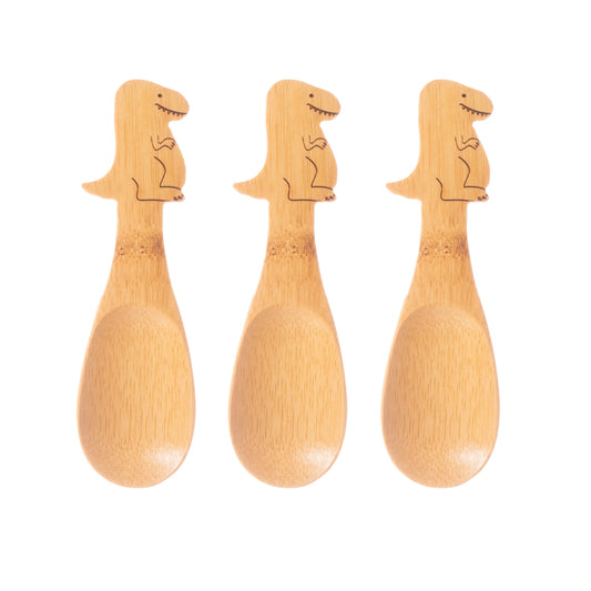 Bamboo T Rex Spoons Set 3