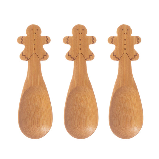Gingerbread Bamboo Spoons Set 3