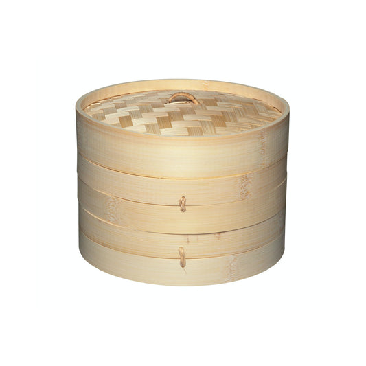 Oriental Two Tier Bamboo Steamer and Lid