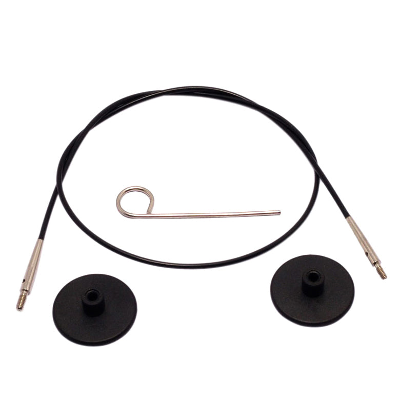 Cable: Circular: Interchangeable: Black: 20cm