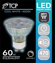 LED TCP Dimmable 6w (60W) GU10 Cool White