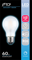 LED TCP Coated Dimmable GLS Filament 7w (60)ES 6500K