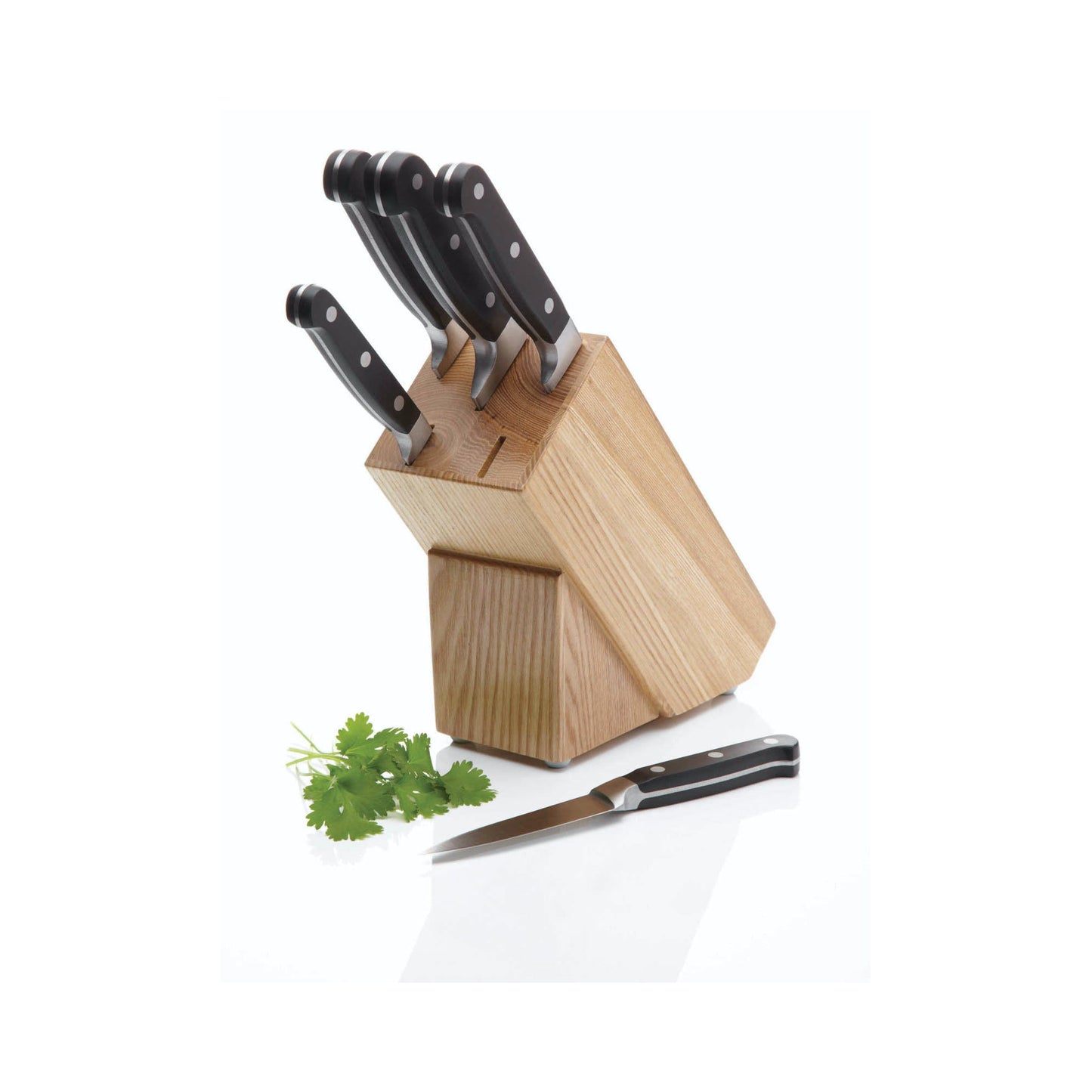 6 Piece Knife Set with Wood Storage Block 