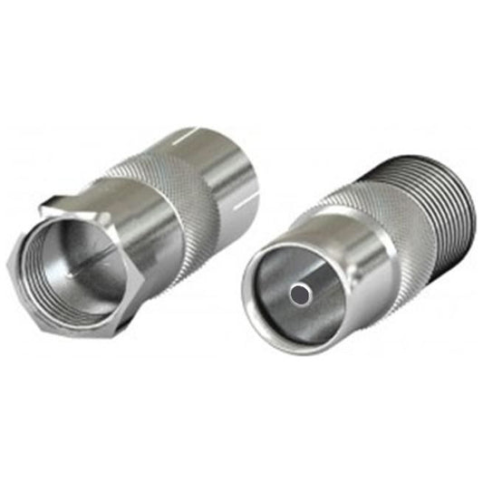Satellite F Plug to Coaxial Socket Adaptor