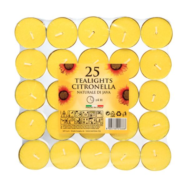 Pack of 25 Citronella Tealights