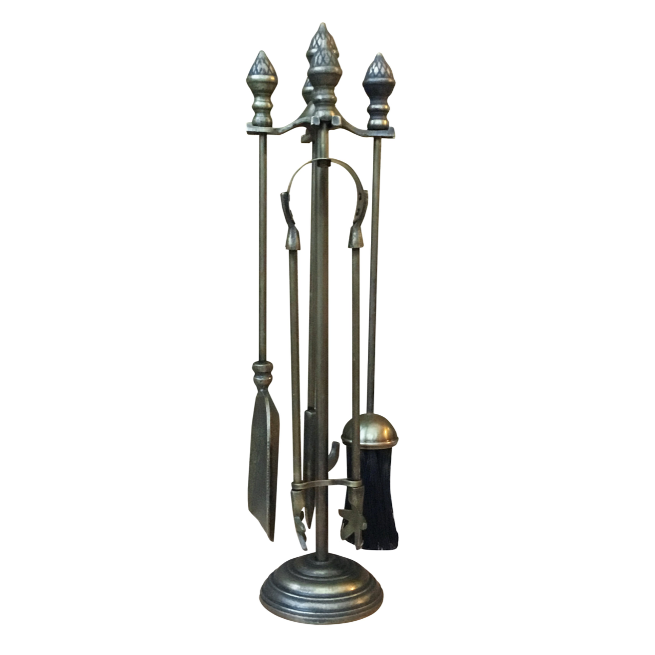 Antique Brass Acorn Top Companion Set