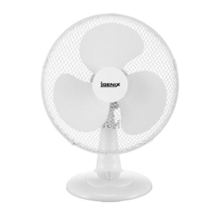 9 Inch Desk Fan White