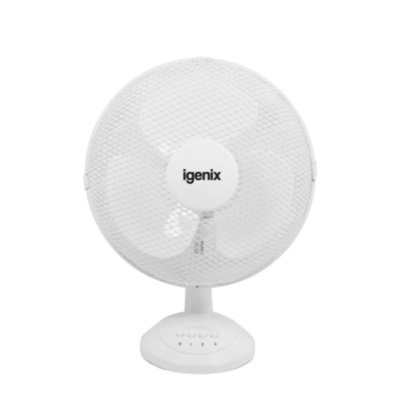 12 Inch Desk Fan White