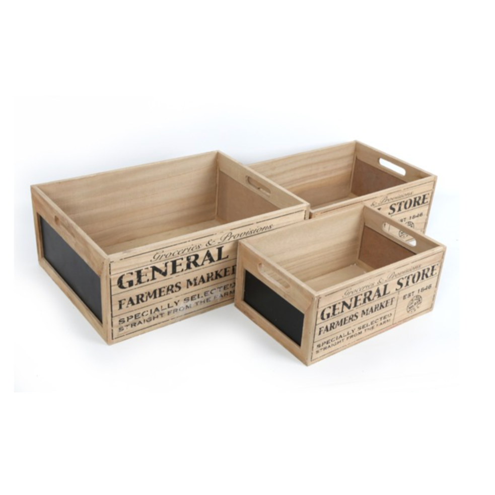 General Store Chalkboard Crate