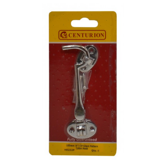 Chrome Plate Silent Pattern Cabin Hook 4"