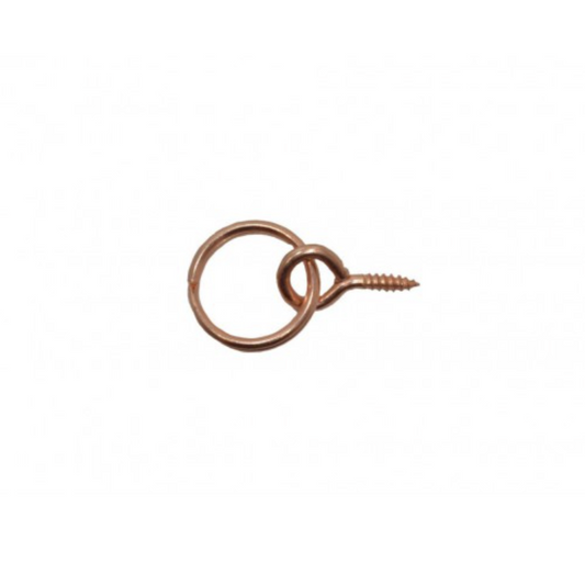 Coppered Picture Screw Rings pk4