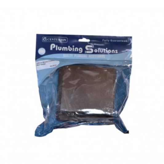 Cowled Wall Outlet Brown 100mm