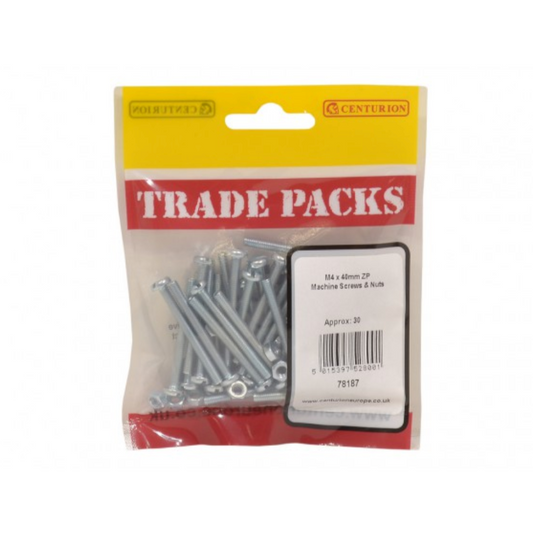 Machine Screws & Nuts M4 x 40mm