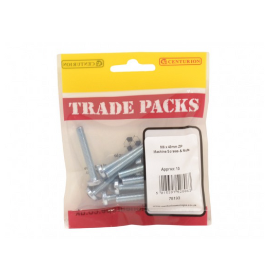 Machine Screws & Nuts M6 x 40mm