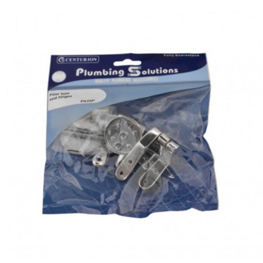 Pillar Type Toilet Seat Hinges - Polished Chrome