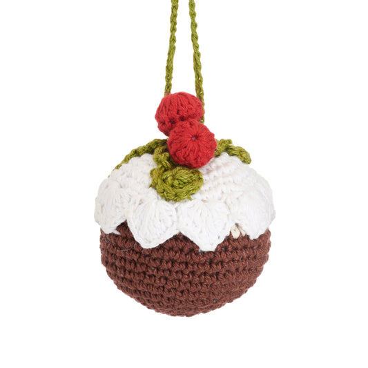 Crochet Mince Pie Hanging Decoration