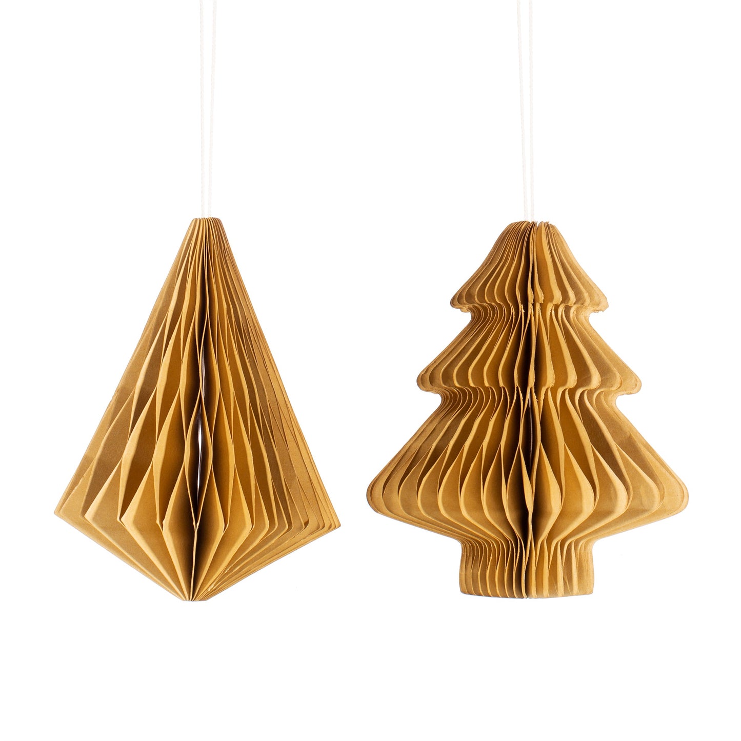 Kraft Paper Tree & Diamond Paper Honeycomb Hanging Decorations