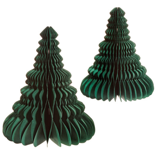 Forest Green Honeycomb Tree Standing Decoration