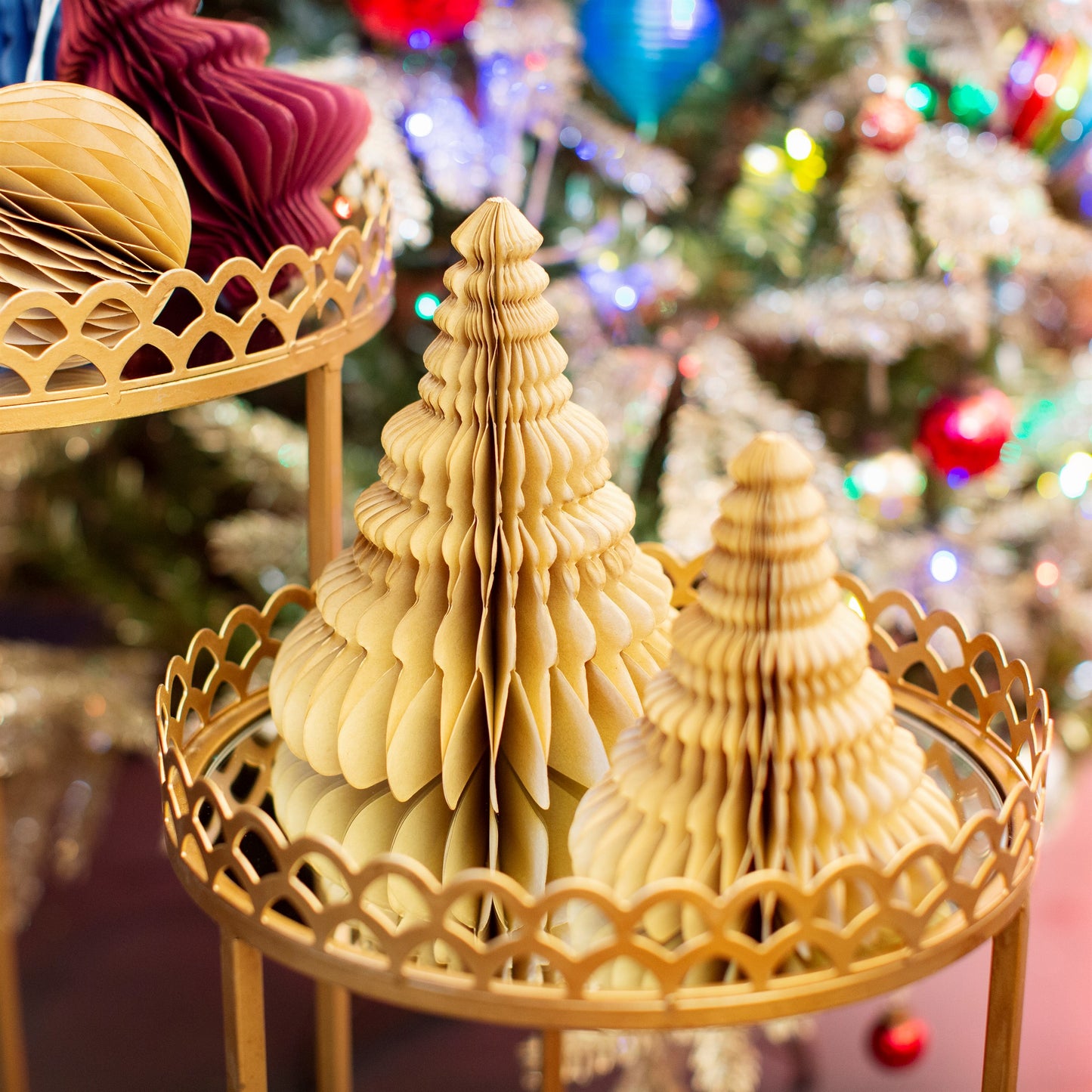 Kraft Paper Honeycomb Tree Standing Decoration