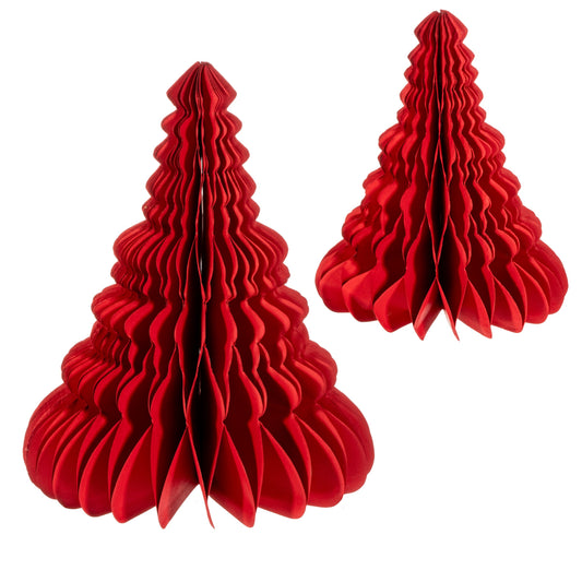 Red Honeycomb Tree Standing Decoration