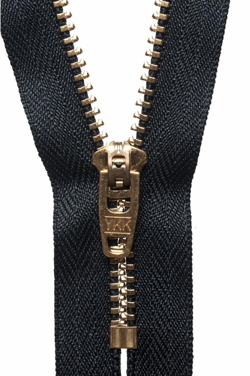 Brass Jeans Zip 18cm