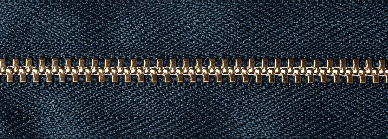 Brass Jeans Zip 18cm