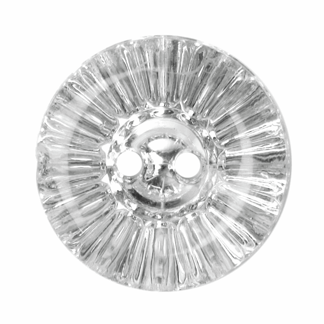 Clear Button 2 Hole 18mm