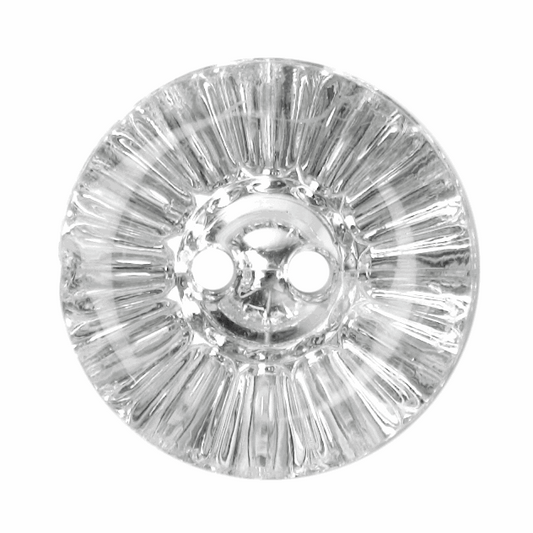 Clear Button 2 Hole 18mm