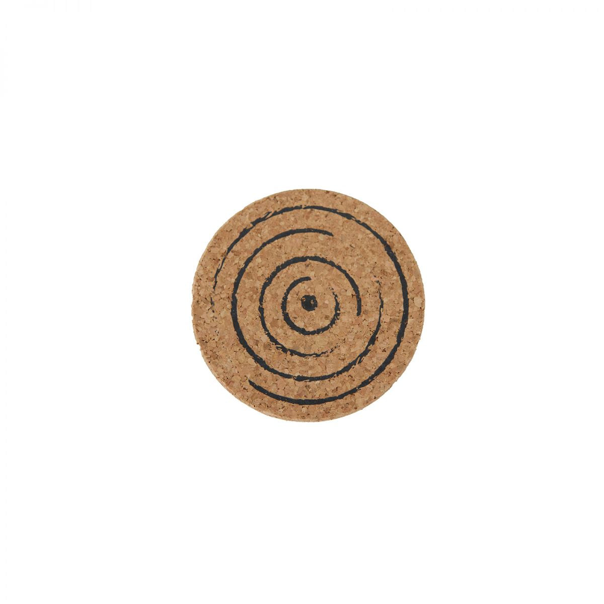 Cork Coaster - Spiral Grey