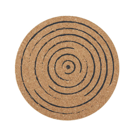 Cork Table Mat - Spiral Grey