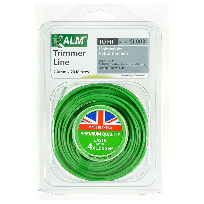 ALM Round Trimmer Line (20m X 2.0mm) For Lightweight Petrol Trimmers
