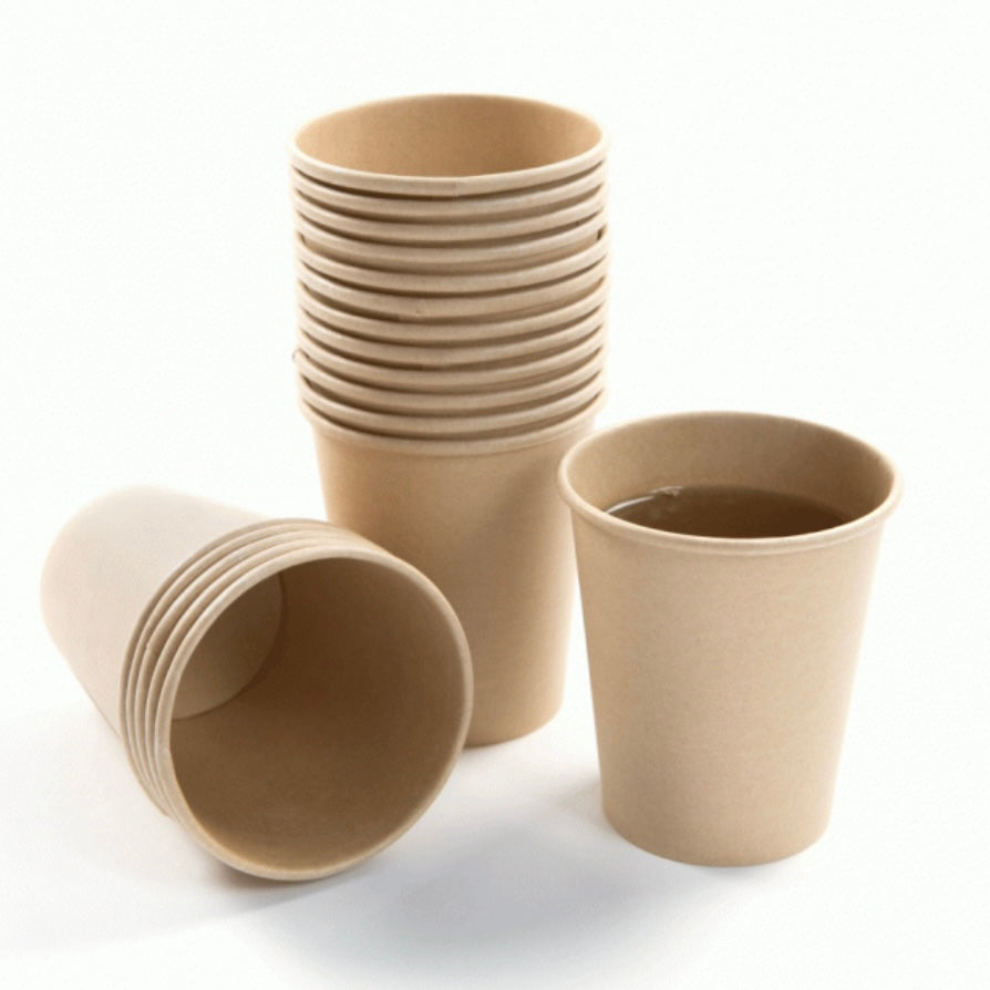 Unbleached Brown Kraft Hot Cups 8oz 10pk