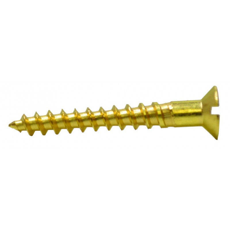 Slotted Countersunk Brass Screws 1 1/2” x 10