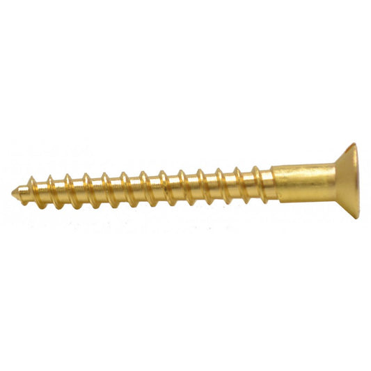 Slotted Countersunk Brass Screws 1 1/2” x 8