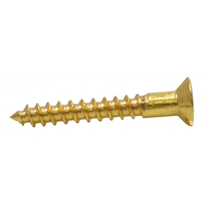 Woodscrews 1” x 6 Slotted Brass