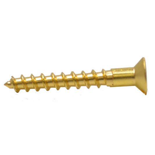 Slotted Countersunk Brass Screws 1 1/4 x 8
