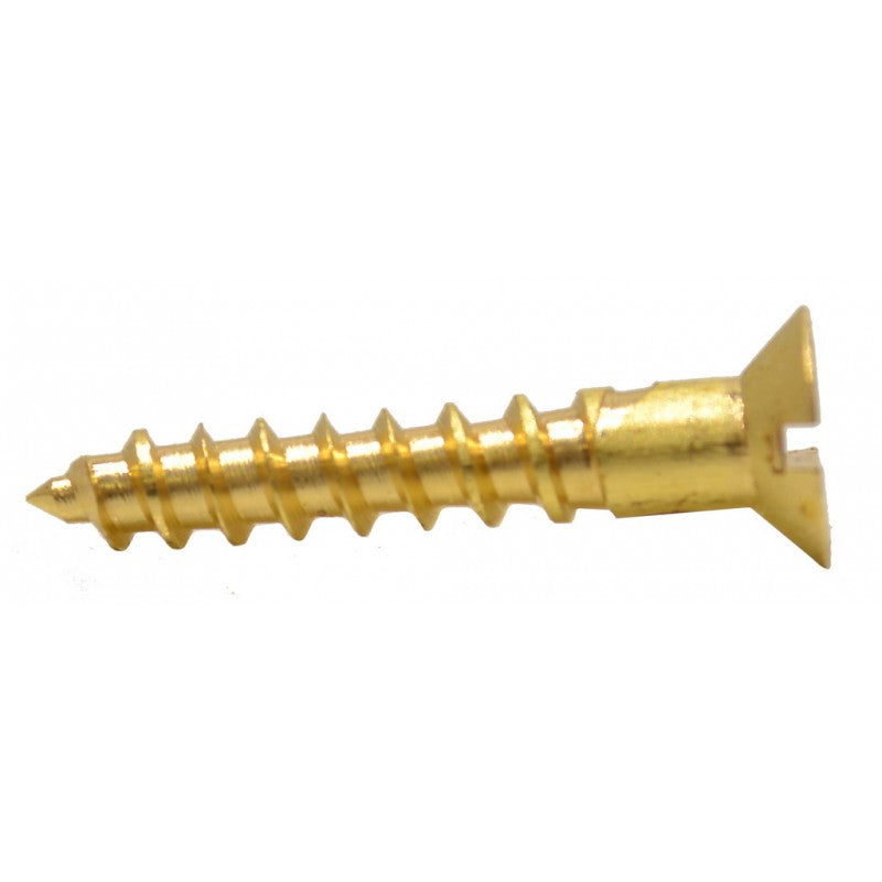 Slotted Countersunk Brass Screws 1” x 8