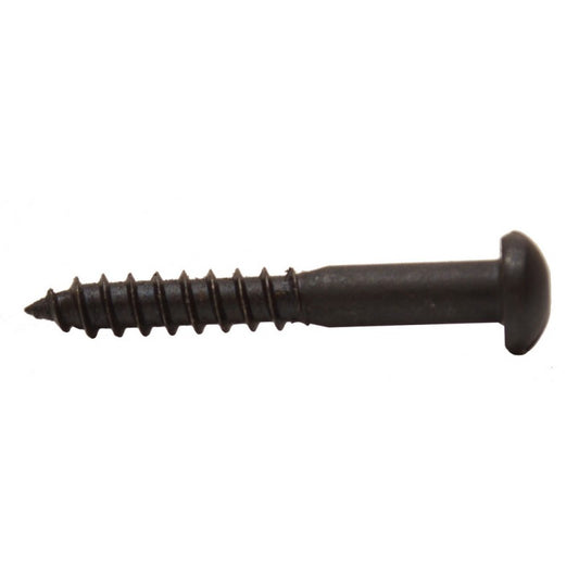 Slotted Round Head Black Japanned 1” x 6