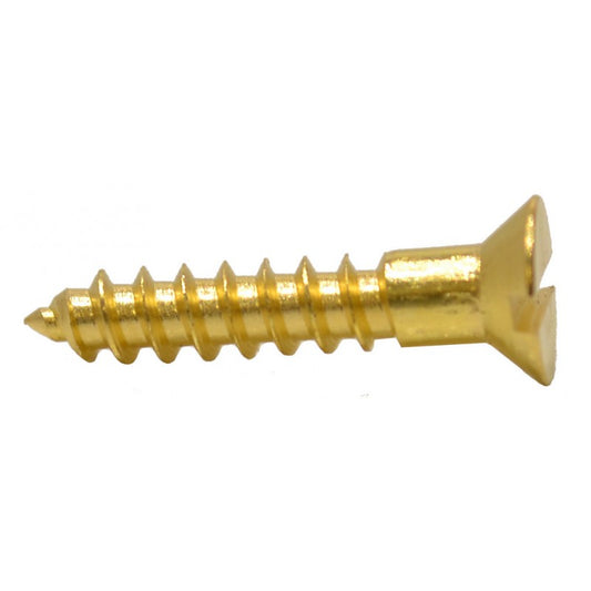 Slotted Countersunk Brass Screws 3/4 x 6