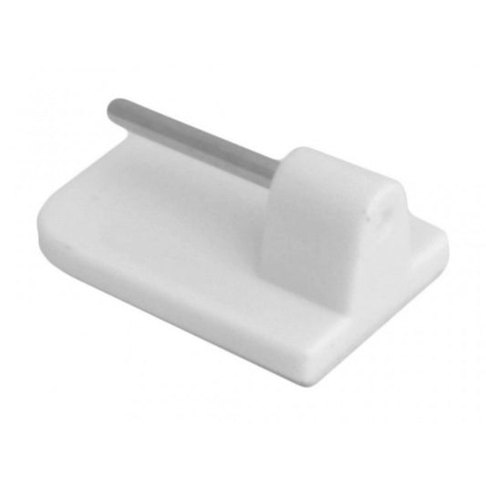 White Plastic Curtain Wire End Hooks