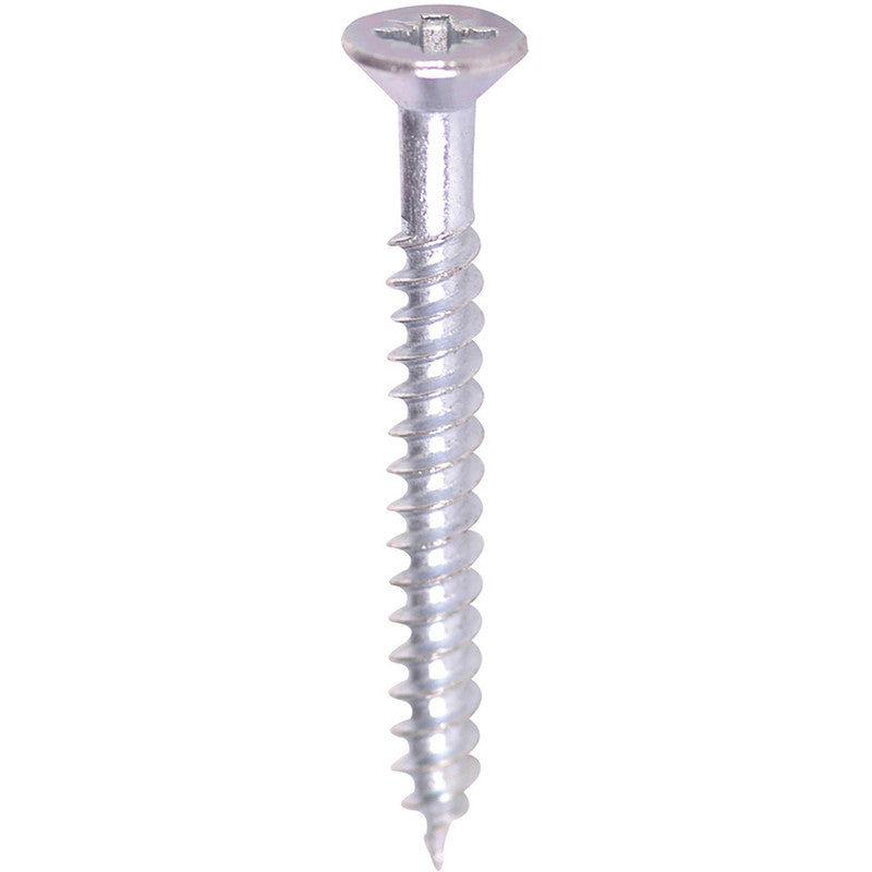 3/4" x 4 ZP Cross Recessed Hardened Twin Thread Woodscrews with Countersunk Head