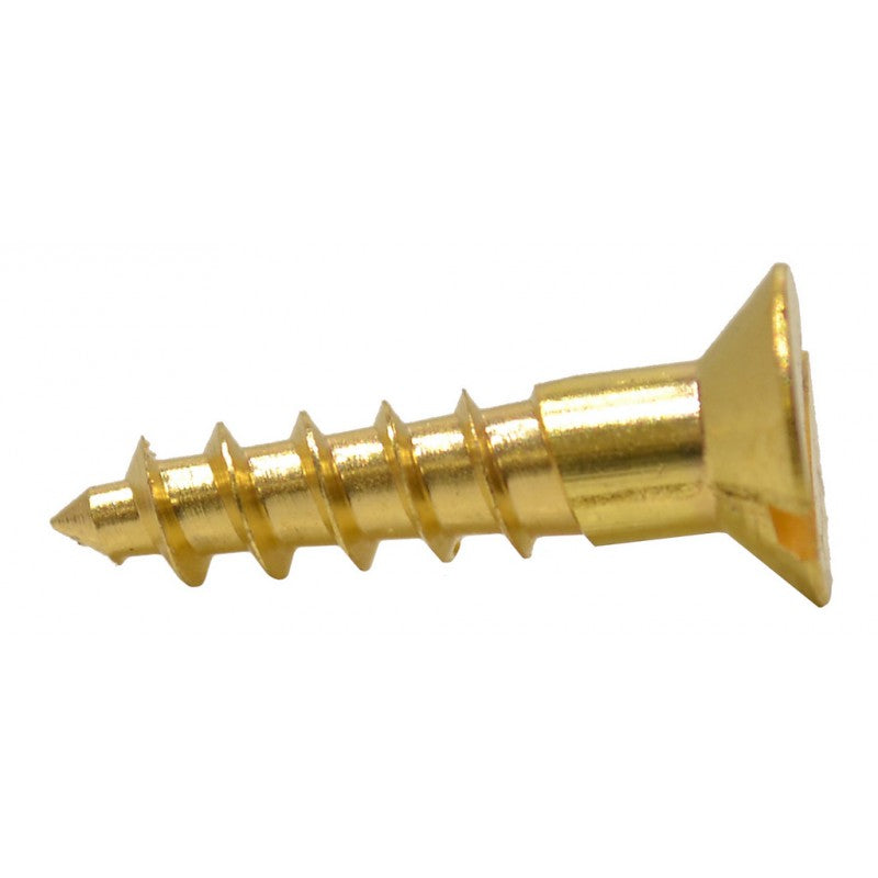 Woodscrews 3/4” x 8 Slotted Brass