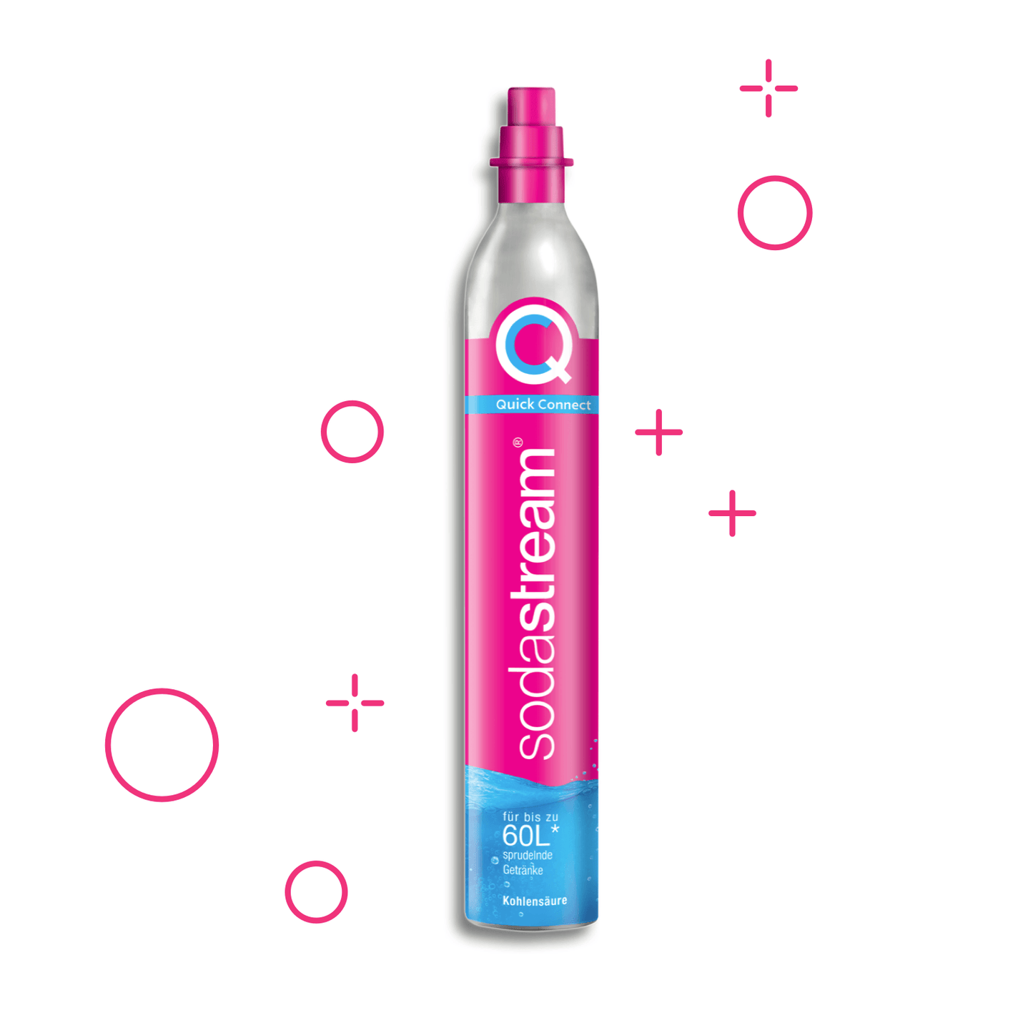 Spare Soda Stream Pink Cylinder Quick Connect